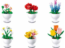 Sluban Flowers M38-B1077 Květiny jarní malé Displej 6 ks