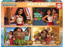EDUCA Puzzle Vaiana 2, 4v1 (50,80,100,150 dílků)