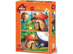 ART PUZZLE Puzzle Domeček Hříbek 24+35 dílků