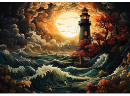 ART PUZZLE Puzzle Maják v bouři 1500 dílků