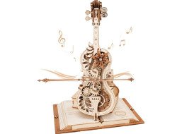 ROBOTIME Rokr 3D dřevěné puzzle Kouzelné violoncello (hrací skříňka) 199 dílků