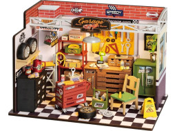 ROBOTIME Rolife DIY 3D dřevěné puzzle Garáž s LED osvětlením 157 dílků