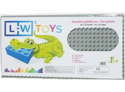 L-W Toys Podložka na stavění - JUNIOR 16x32 bodů šedá