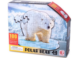 Obrysové puzzle Lední medvěd 100 dílků