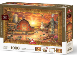 ART PUZZLE Puzzle s rámem a lepidlem 3v1 Za sluncem 1000 dílků