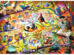 RAVENSBURGER Puzzle Zaneprázdnění ptáci 1000 dílků