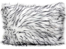Povlak na polštář FLUFFY 40x50 cm - bílý/šedý