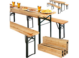 Pivní zahradní set LAGER - stůl + 2 lavice 220 cm