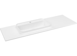 Sapho BRAHEA umyvadlo 131, 6x51, 5cm, rockstone, levé, bílá mat BT132L