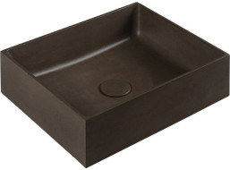 Sapho FORMIGO betonové umyvadlo na desku, 47, 5x36, 5cm, tmavě hnědá FG115