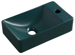 Sapho MARGITHA keramické umývátko 38x22cm, otvor pro baterii vpravo, petrolejová MGT38220