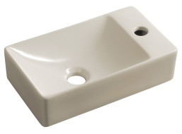 Sapho MARGITHA keramické umývátko 38x22cm, otvor pro baterii vpravo, béžová MGT38221