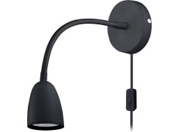 Solight LED nástěnná lampička, stmívatelná, 4W, 280lm, 3000K, černá