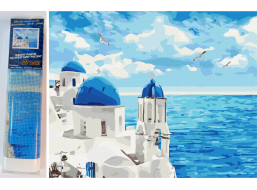 NORIMPEX Diamantové malování Mraky nad Santorini 30x40cm