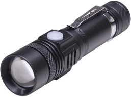 Solight LED nabíjecí svítilna s cyklo držákem, 400lm, zoom, Li-Ion