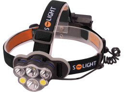 Solight LED čelová nabíjecí svítilna 550, 550lm, Li-Ion