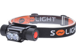 Solight LED čelová nabíjecí svítilna, 650lm, Li-Ion