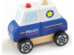 VIGA Dřevěná skládačka Policie