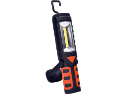 Solight multifunkční nabíjecí LED lampa, 3W COB, 250 + 40lm, Li-Ion, USB, černooranžová