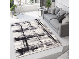 Kusový koberec TAPIS Abstract - černý/bílý