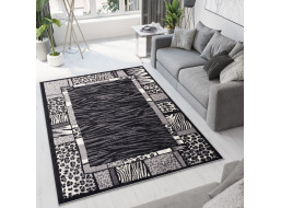 Kusový koberec TAPIS Skin - černý/šedý