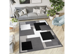 Kusový koberec TAPIS Squares - tmavě šedý