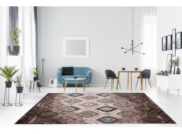 Moderní kusový koberec MATRA béžovo-modrý H109A