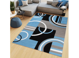 Kusový koberec MAYA Circles - modrý