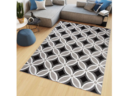 Kusový koberec MAYA Pattern - černý/šedý