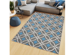 Kusový koberec MAYA Pattern - modrý/šedý