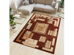 Kusový koberec ATLAS Fragment - hnědý/béžový