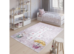 Dětský koberec EMMA - Skákací panák - růžový