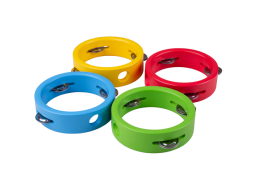 Bigjigs Toys Dřevěná minitamburína žlutá