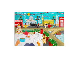 Bigjigs Toys Dřevěné podlahové puzzle Londýn