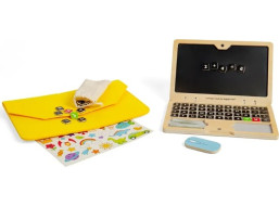 Bigjigs Toys Dřevěný magnetický notebook