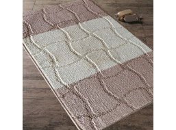 Sada koupelnových předložek s výřezem TÁŇA - tiles - béžová