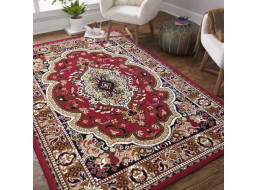 Kusový koberec ALPHA Dubai - hnědý/červený