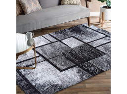 Kusový koberec HASTE Square - šedý/černý