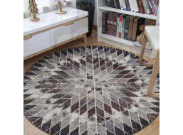 Kusový koberec PANNE mandala circle - odstíny hnědé