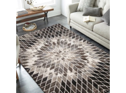 Kusový koberec PANNE mandala - hnědý