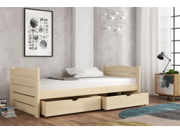 Dětská postel z masivu borovice URŠULA se šuplíky - 180x80 cm - PŘÍRODNÍ BOROVICE