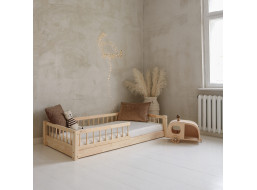 Dětská Montessori postel z masivu borovice Basic BELLO - 180x80 cm