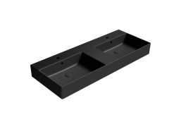 GSI KUBE X keramické dvojumyvadlo 120x47cm, černá mat 9425126