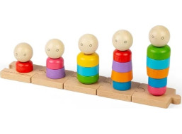 Bigjigs Toys Nasazování Duhová rodina