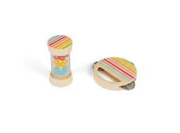 Bigjigs Toys Mini sada dešťová hůlka a tamburína