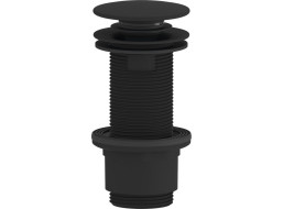 Sapho Umyvadlová výpust 5/4“, click-clack, velká zátka, 10-80mm, ABS/černá mat CV1132B