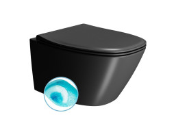 GSI MODO závěsná WC mísa, Swirlflush, 37x54cm, černá dual-mat 841526