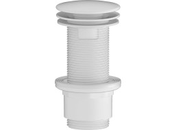 Sapho Umyvadlová výpust 5/4“, neuzavíratelná, velká zátka, 10-80mm, ABS/bílá mat CV1232WM