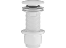 Sapho Umyvadlová výpust 5/4“, click-clack, velká zátka, 10-80mm, ABS/bílá mat CV1132WM