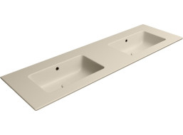 GSI PURA keramické dvojumyvadlo Slim 142x46cm, bez otvoru, creta mat 8889008